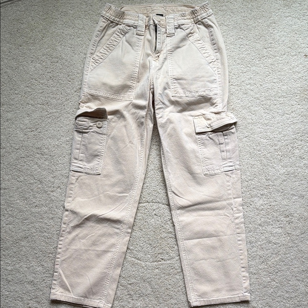 Women's Beige Cargo Pants - Casual Utility Trousers